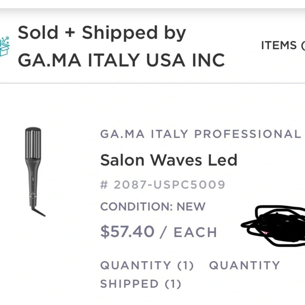 Brand new in box! GA.MA Italy Professional Salon Waves LED Hair Tool
